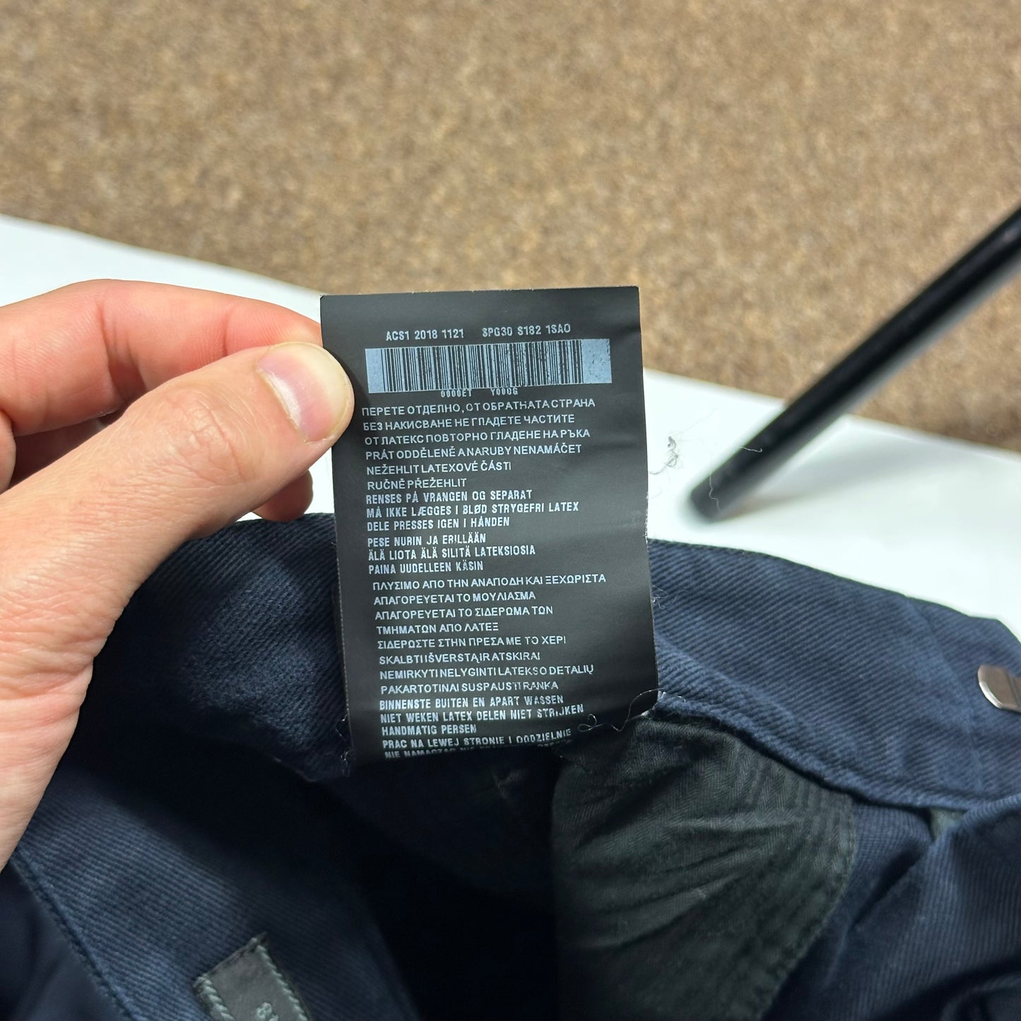 Prada 2018 Rubber Logo Baggy Drill Cotton Trousers - IT48