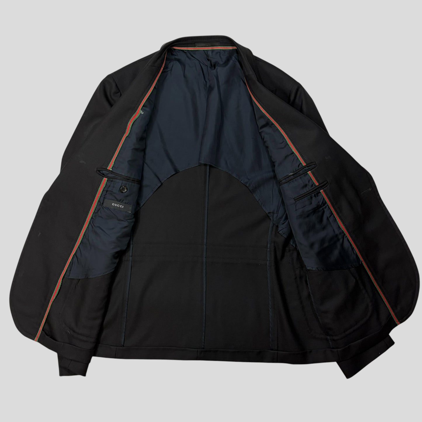Gucci by Tom Ford 00’s Crest Button Wool Dinner Jacket - IT54