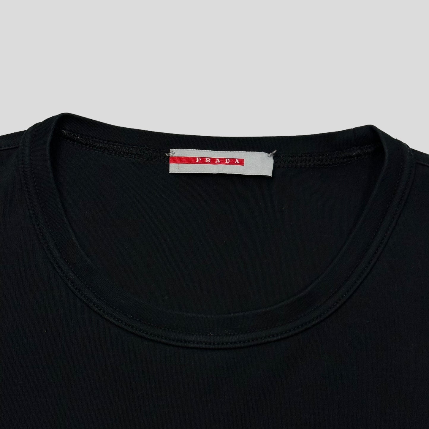 Prada Sport 00’s Boxy Black Red Tab T-shirt - M