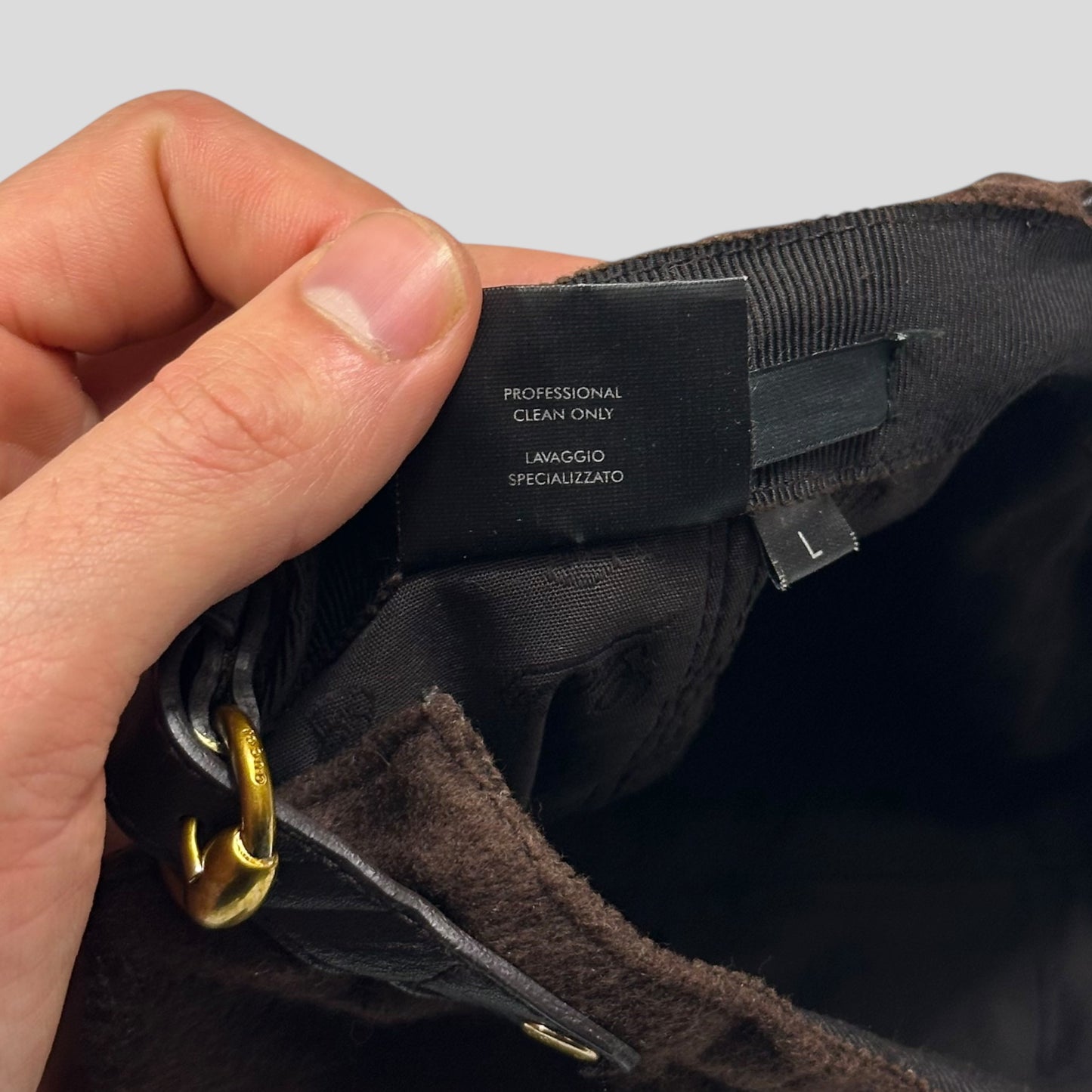 Gucci 00’s Cashmere Wool Leather Newsboy Jockey Hat - S/M