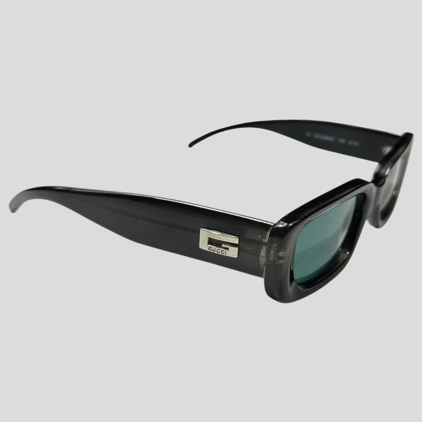 Gucci by Tom Ford 1996 Blue Tint G Logo Square Sunglasses