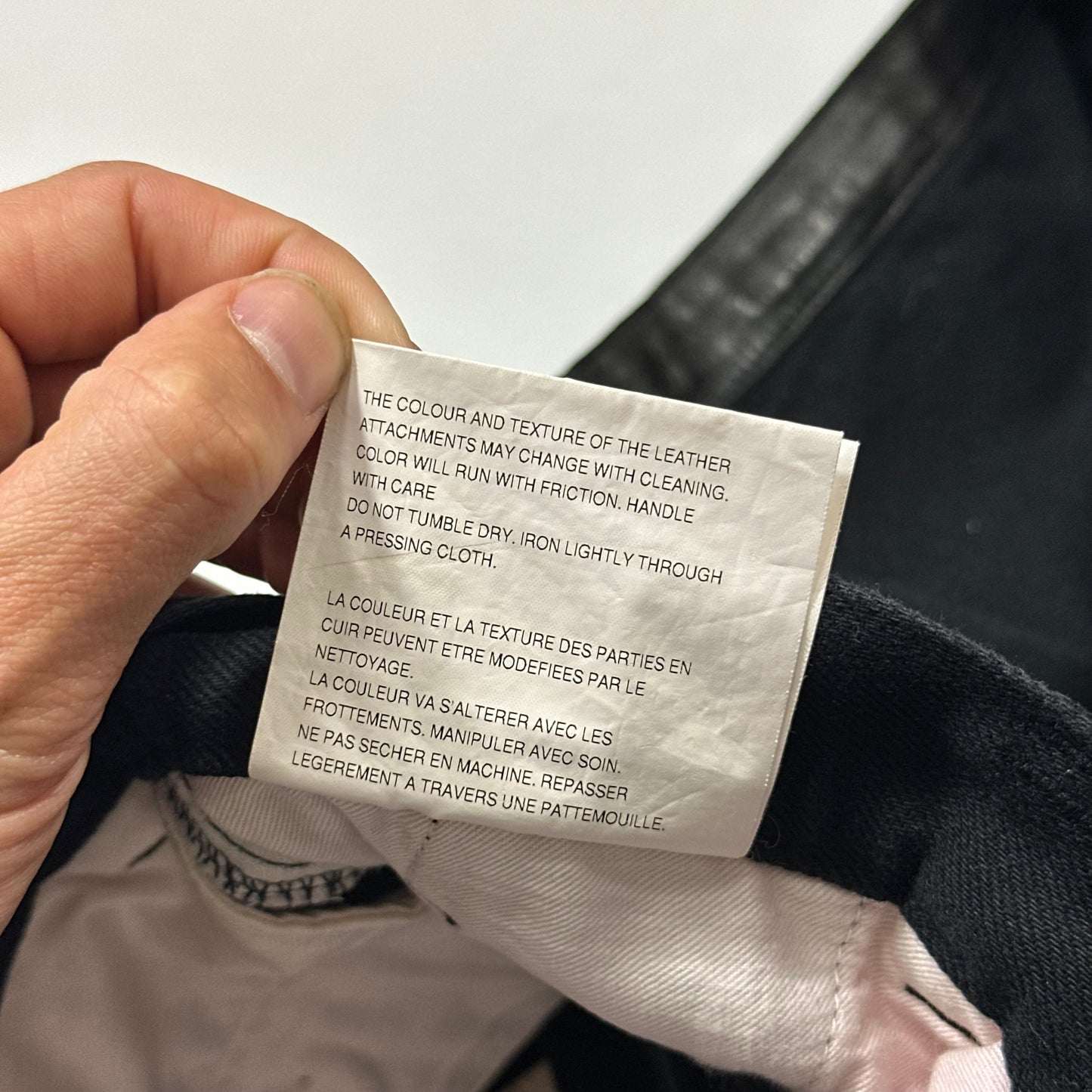 Comme Des Garçons Homme 2007 Leather Stripe Detail Jeans - S/M