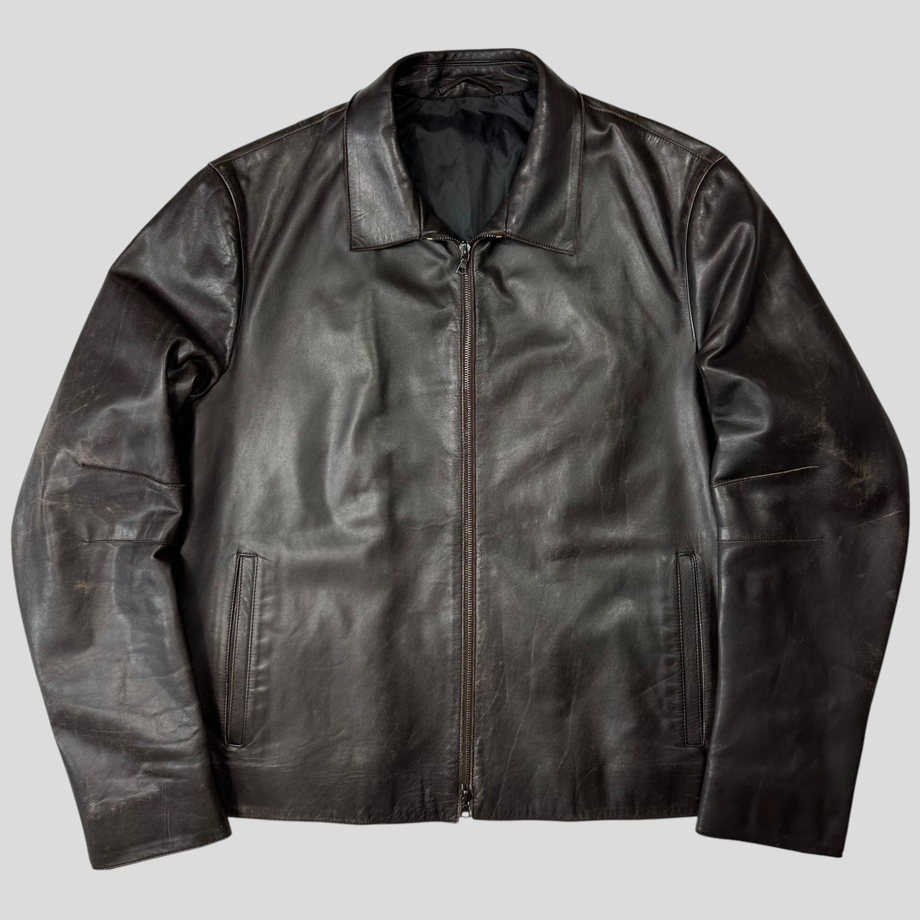 Neil Barrett AW00 Leather Moto Backpack Jacket - M/L – Warmwaves