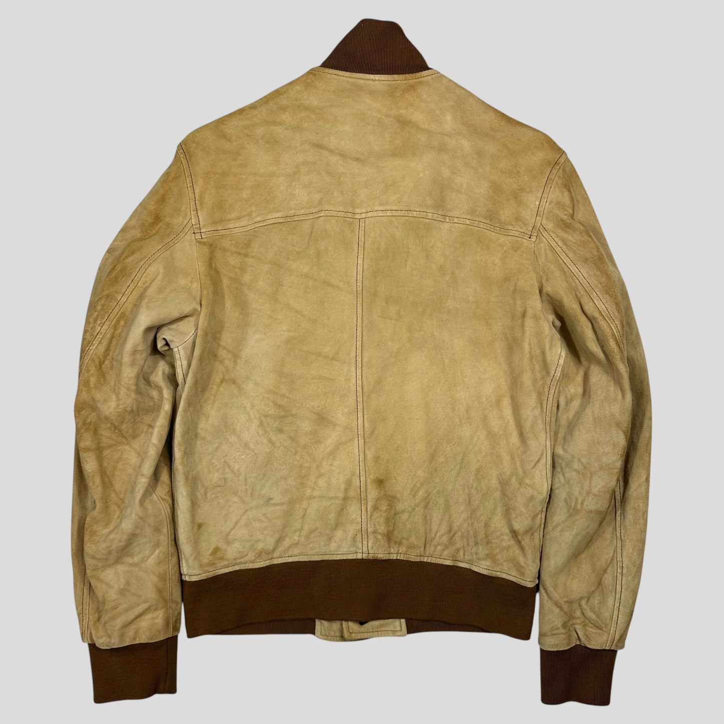 Dolce & Gabanna 00’s Goatskin Leather Flight Jacket - M