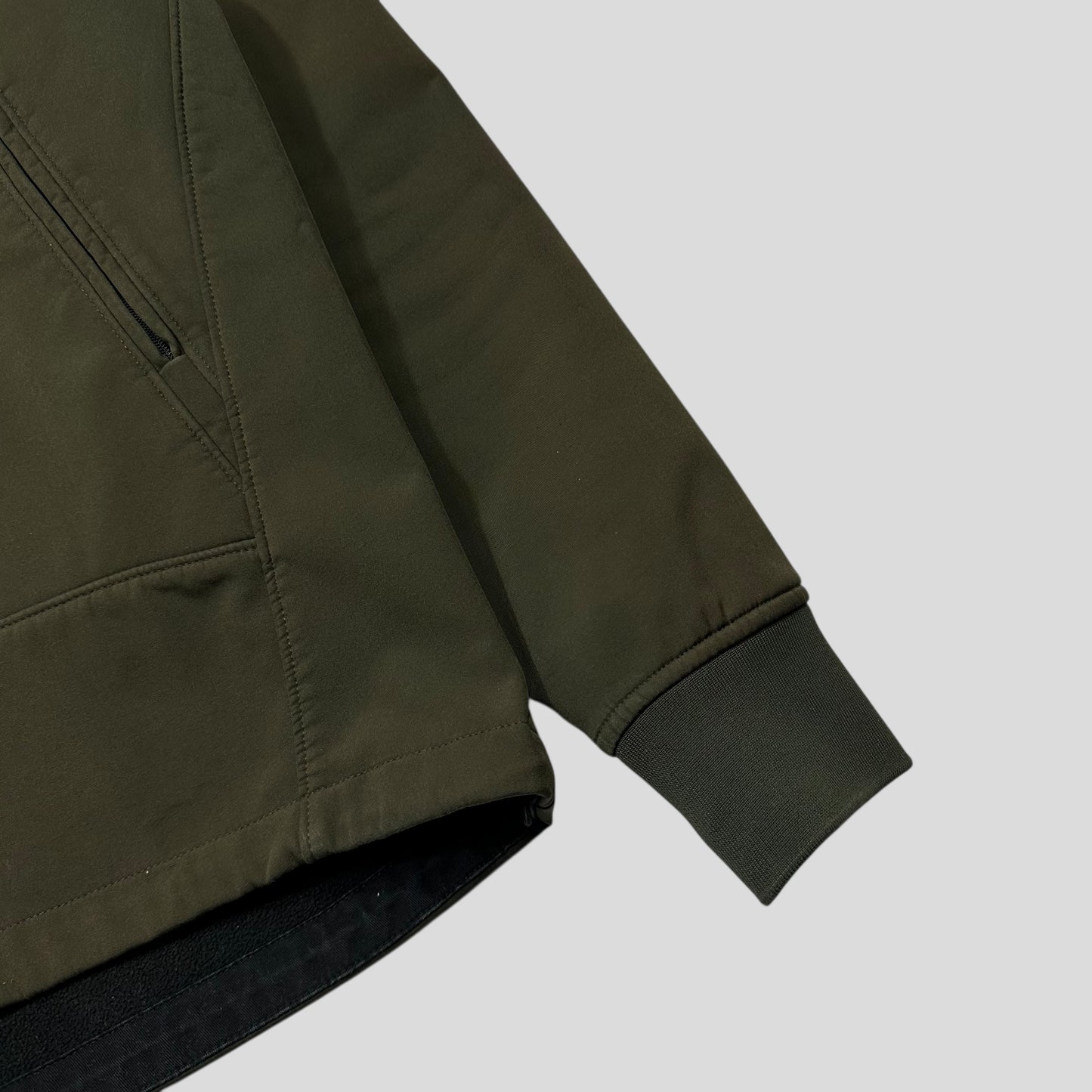 CP Company Khaki Soft Shell Goggle Jacket - S/M