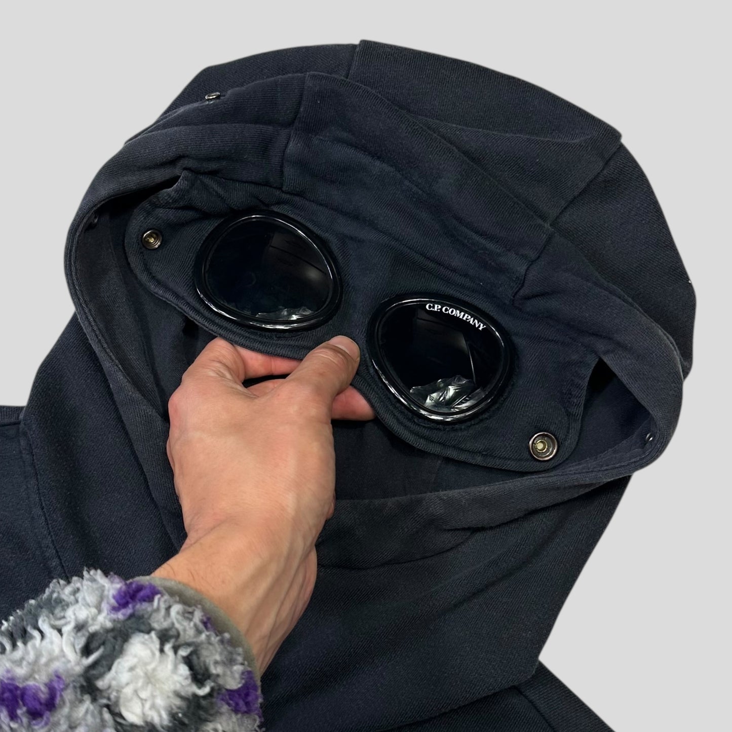 CP Company Navy Goggle Hoodie - M/L