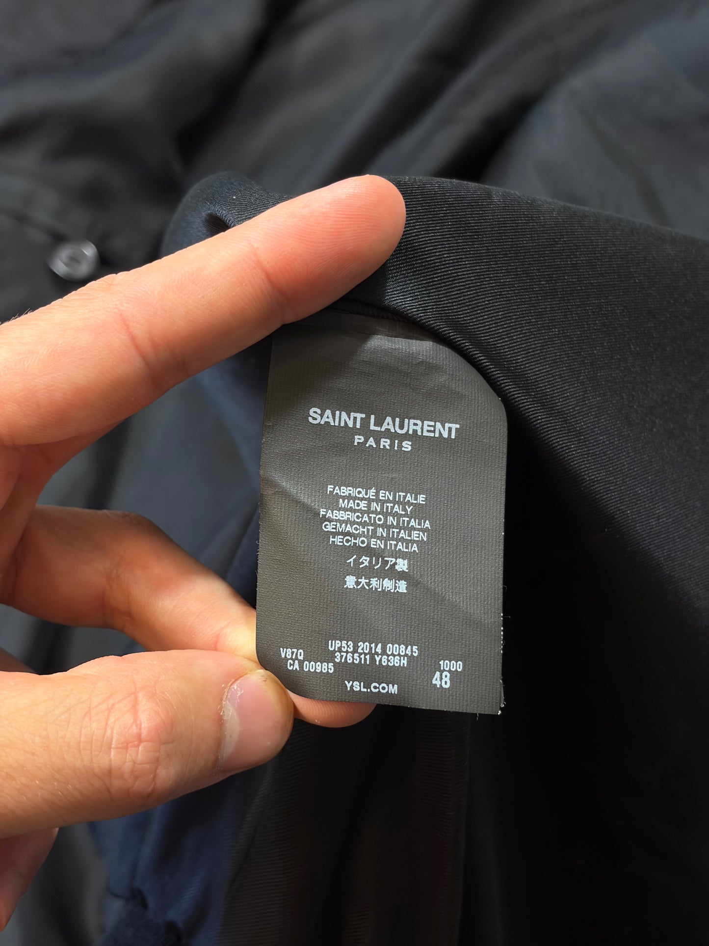 Saint Laurent SS14 Hedi Slimane Black Leopard Bomber Jacket - IT48