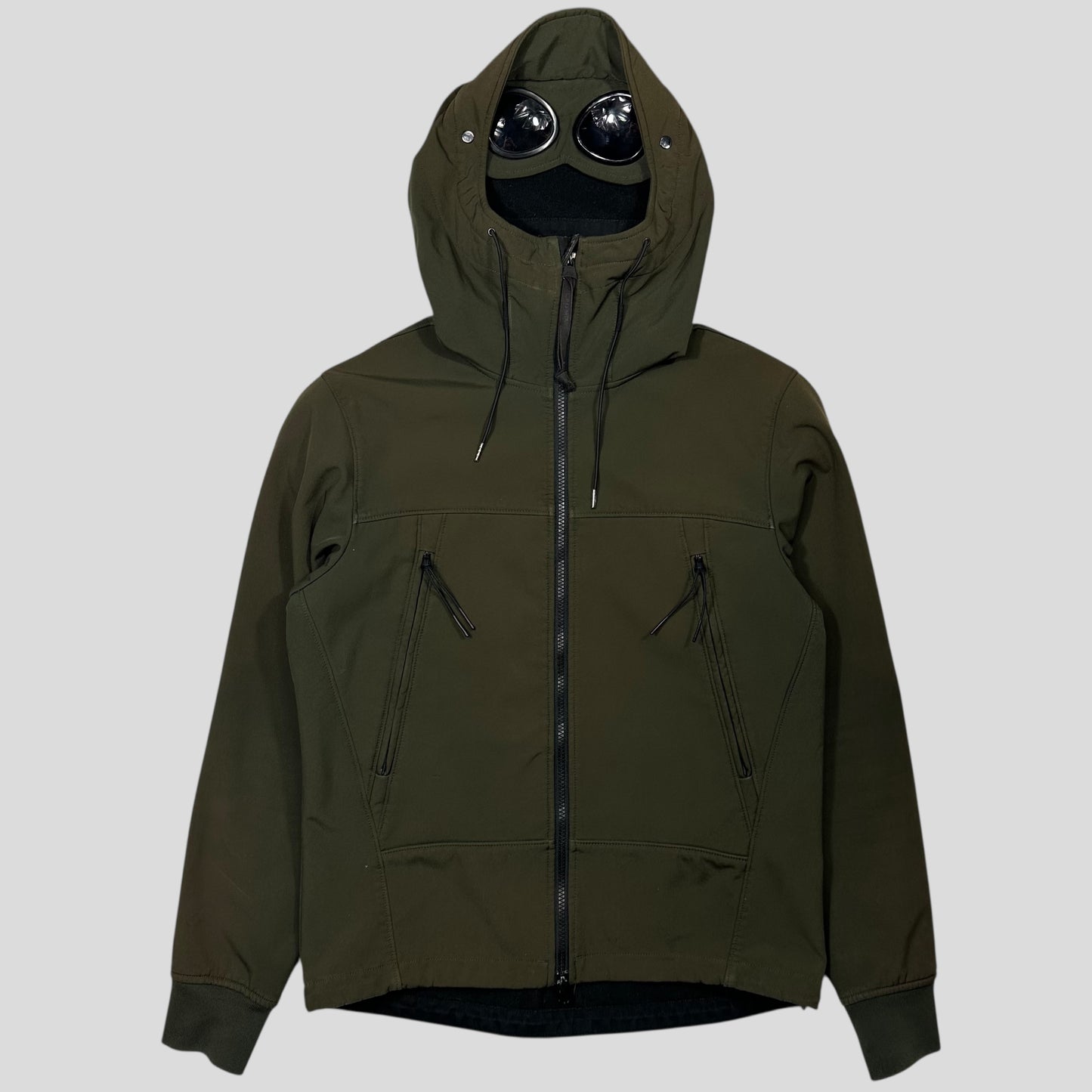 CP Company Khaki Soft Shell Goggle Jacket - S/M