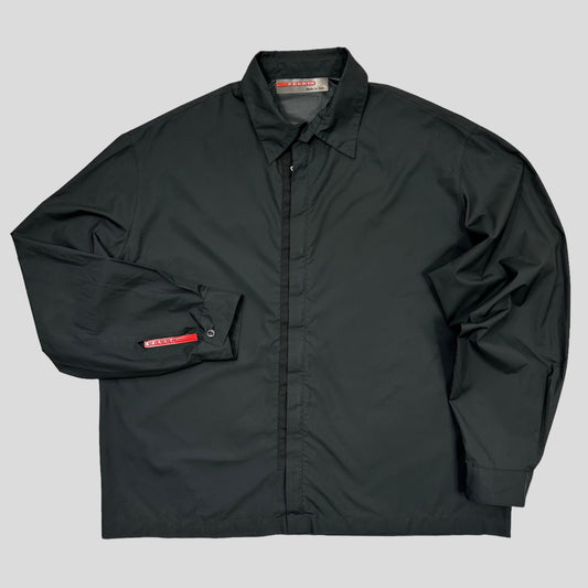 Prada Sport SS99 Nylon Zip-up Boxy Overshirt - XL