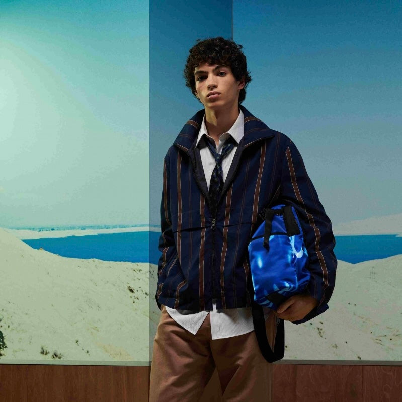 Paul Smith 2021 Runway SAMPLE Striped Panelled Blouson Jacket - S