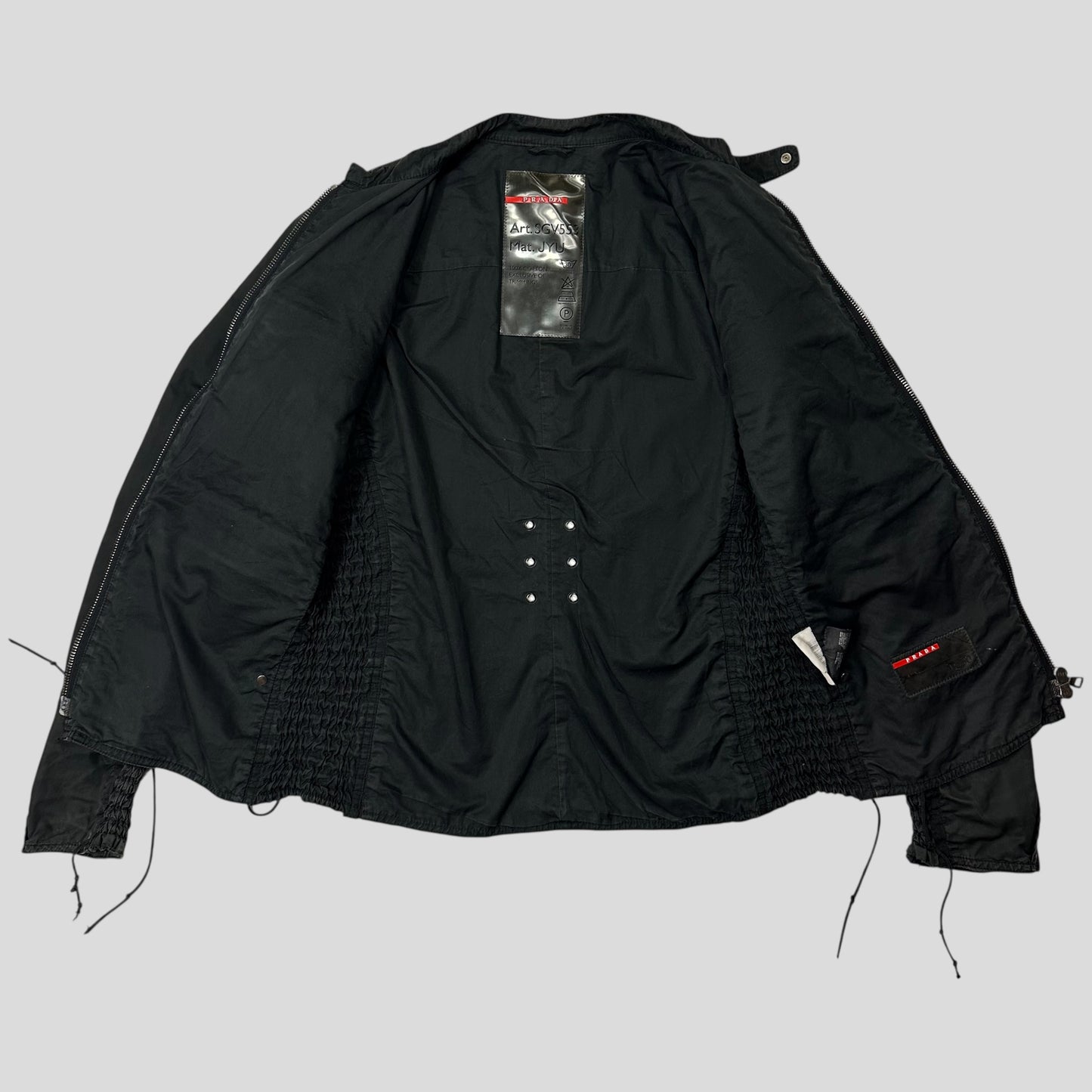 Prada Sport 00’s Tassle Detailed Cotton Multipocket Biker Jacket - IT50 (M)