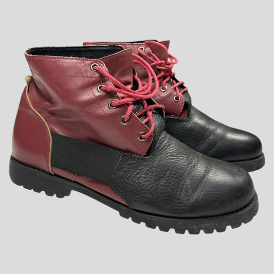 CDG Homme Plus FW10 Vibram Leather Bi-colour Boots - UK7/7.5