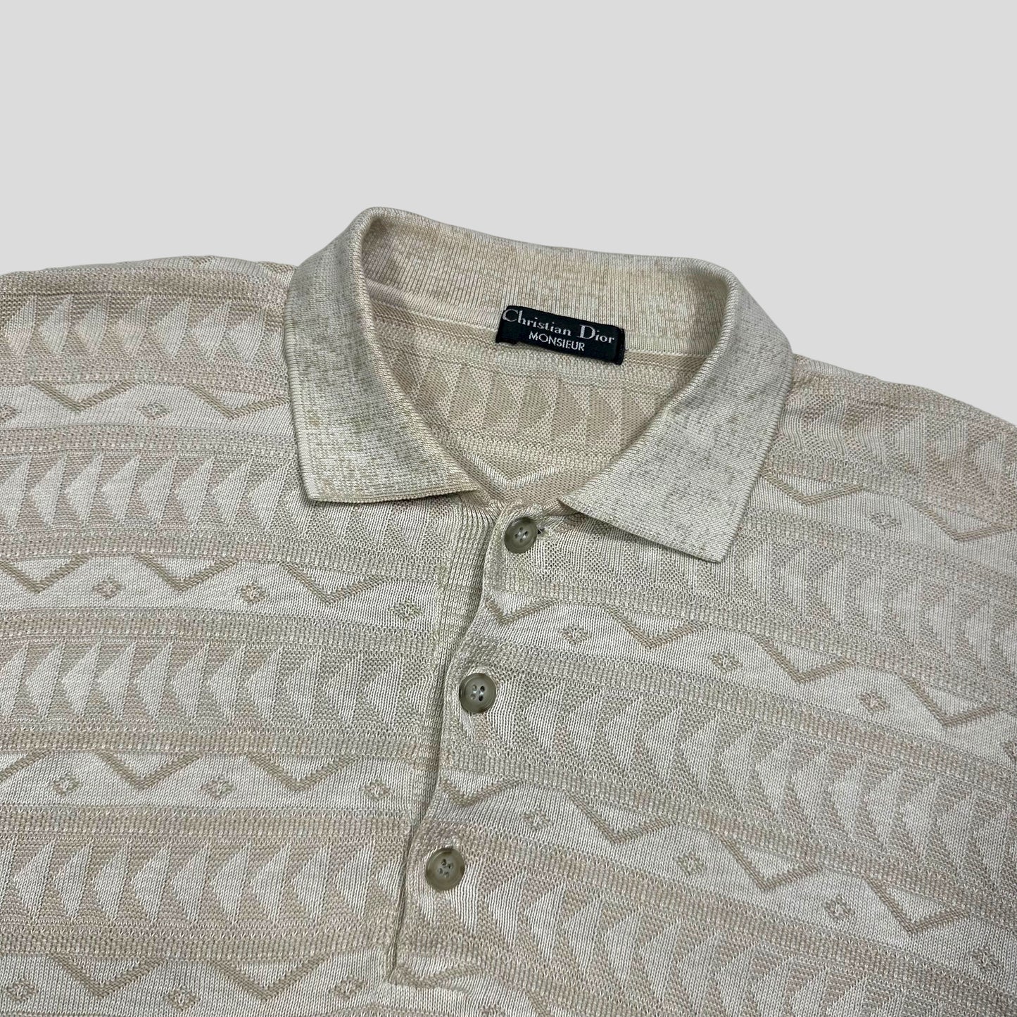 Christian Dior Monsieur 80’s 3D Textured Aztec Knit - L