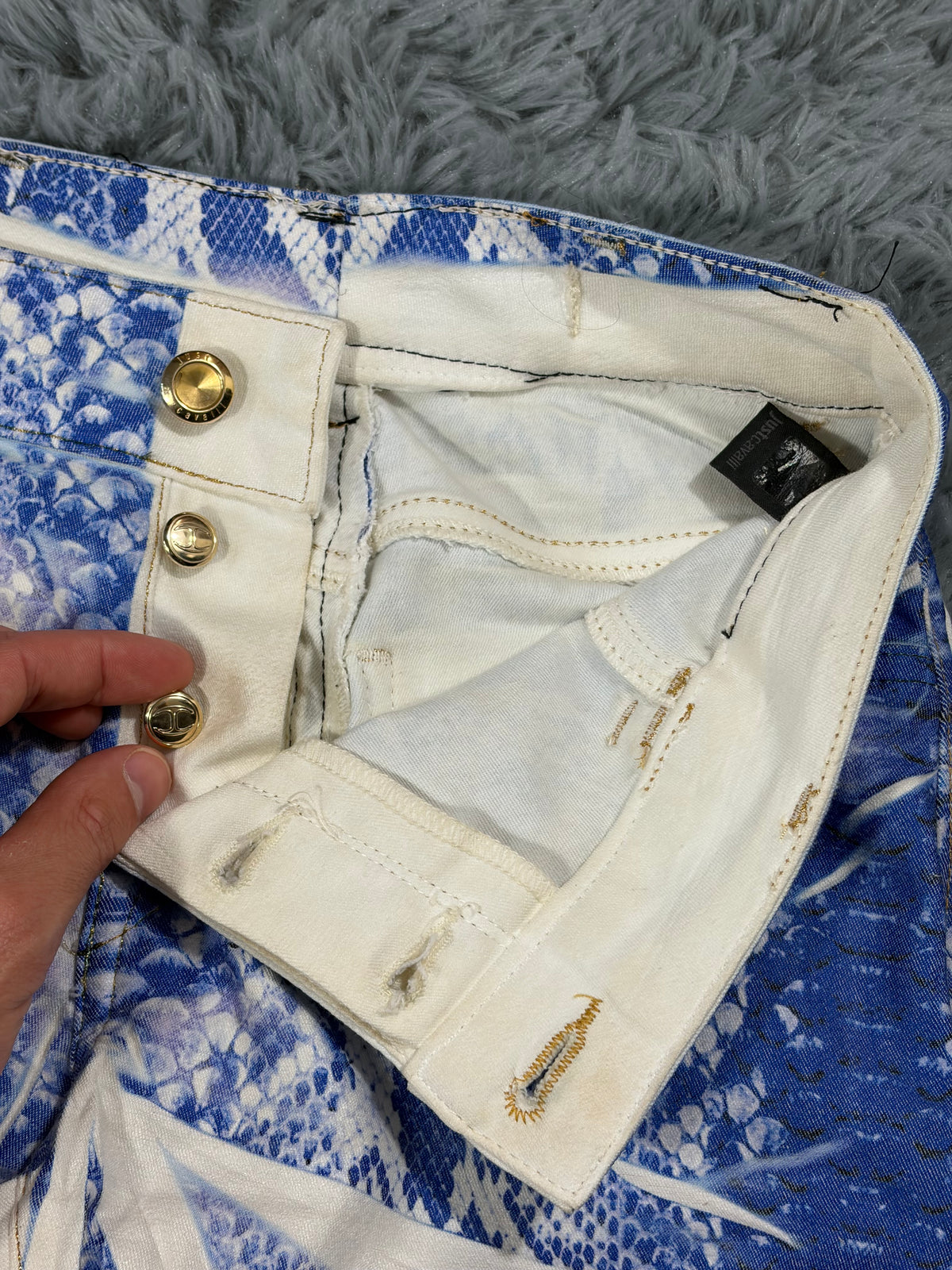 Just Cavalli 00’s Acid Python Print Stretchy Jeans - S