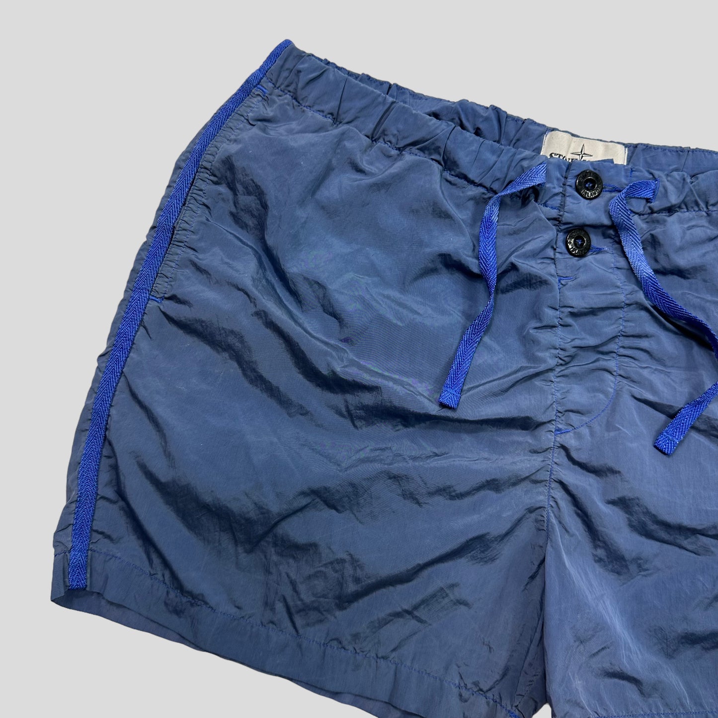 Stone Island SS19 Nylon Metal Compass Logo Shorts - M