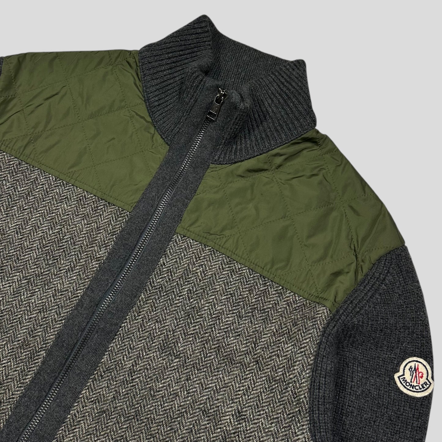 Moncler Wool & Nylon Maglione Tricot Cardigan Jacket - L (M)