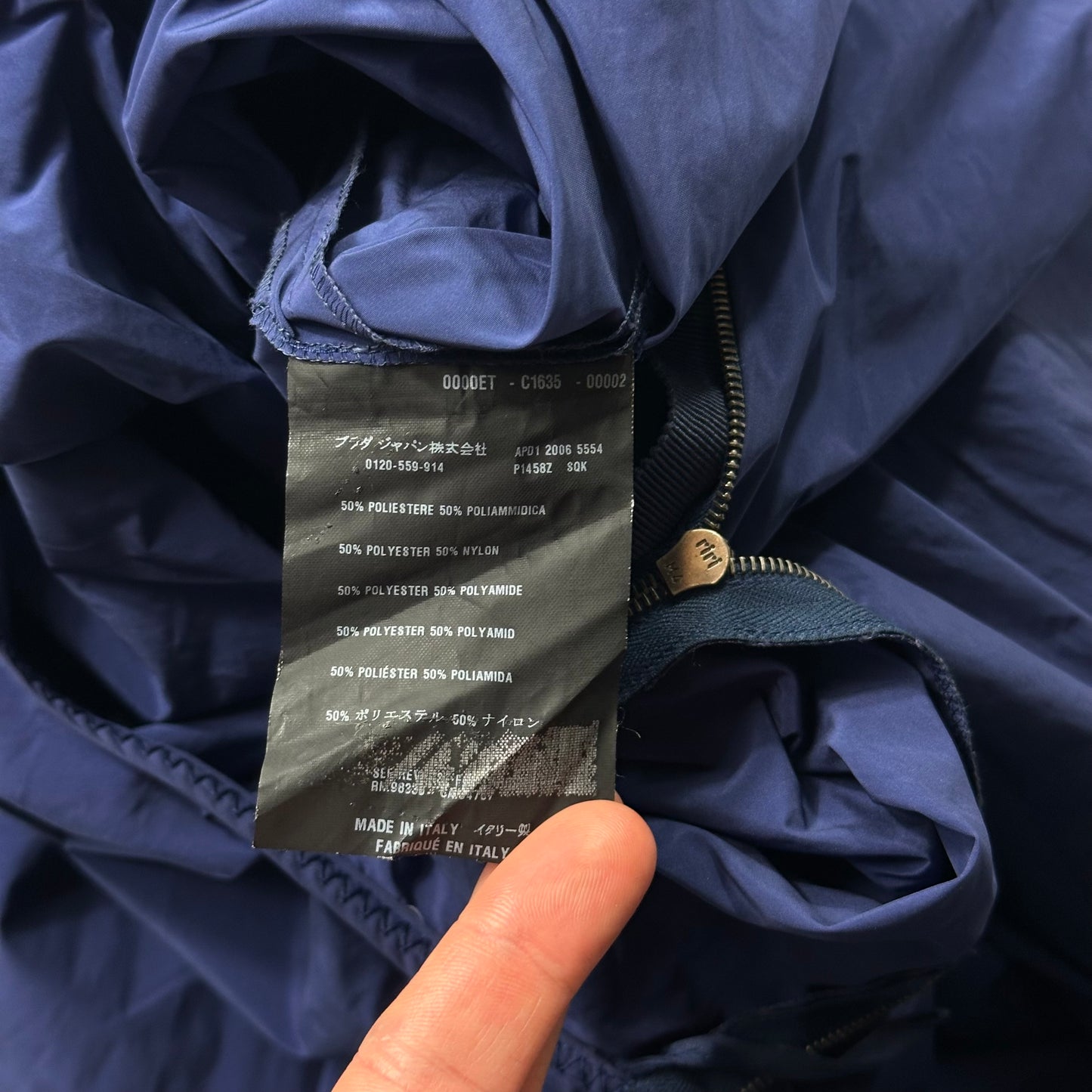 Prada 2006 Blue Nylon Shimmer Pleated Zip Flare Skirt - IT40 (UK8)