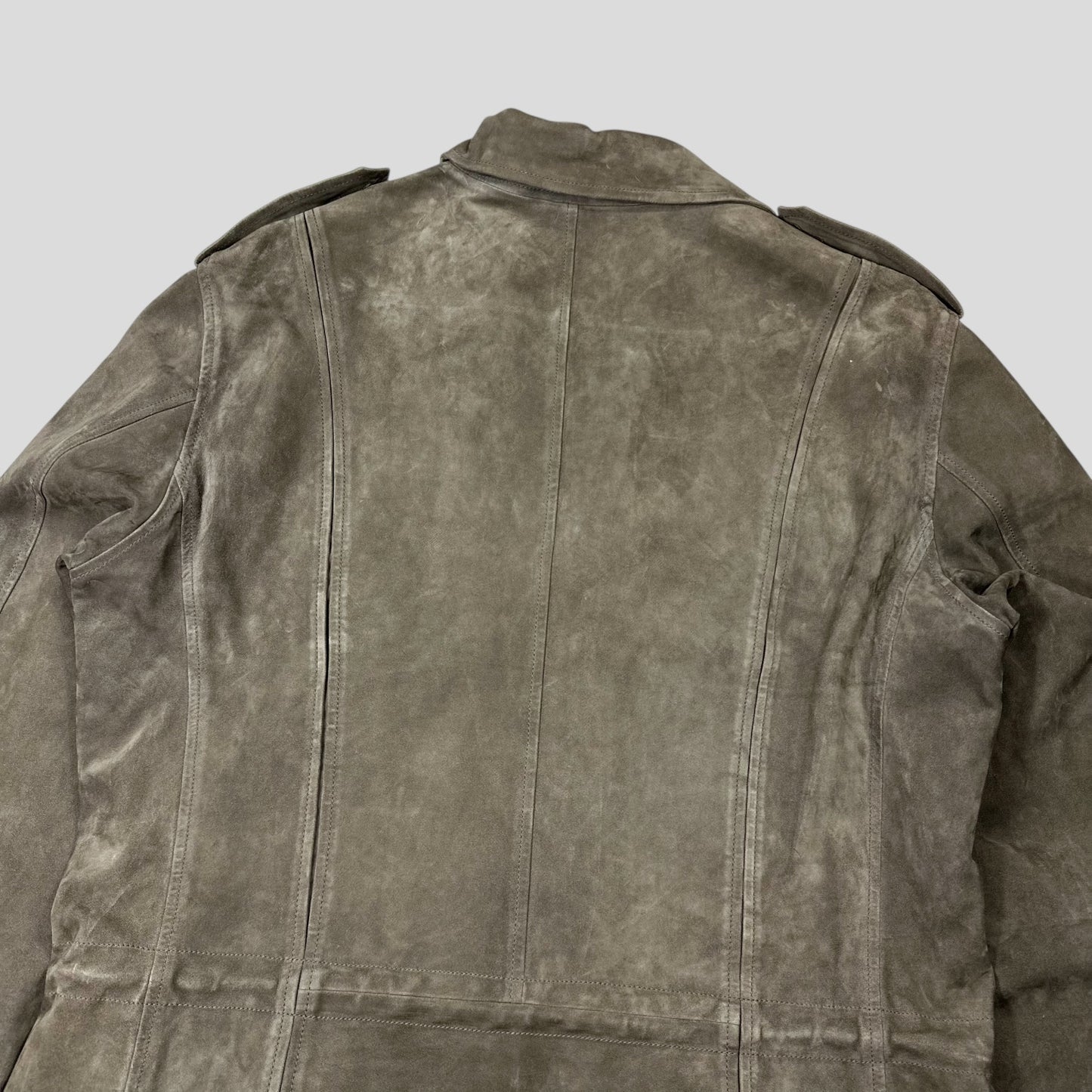 Gucci by Tom Ford FW03 Suede Leather Western Military Jacket - IT54 (L)