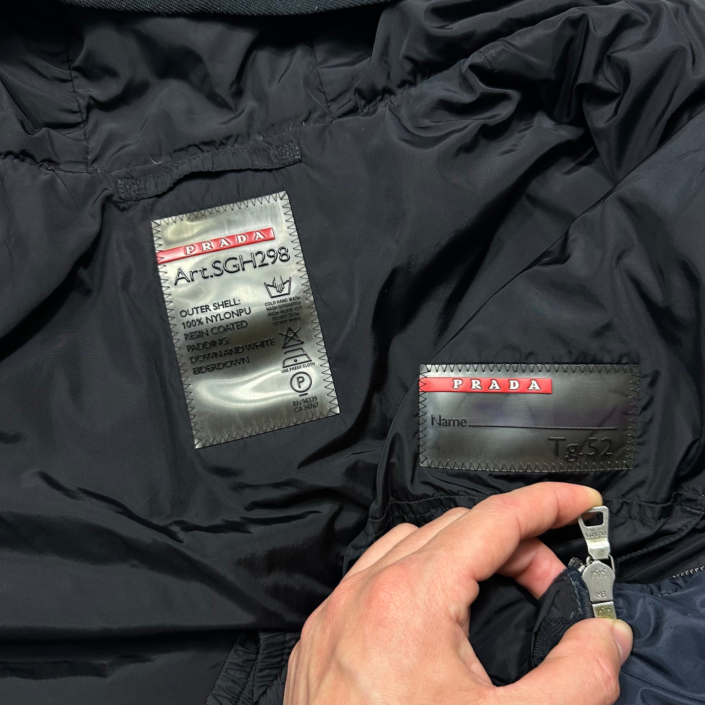 Prada 2011 Red Tab Nylon Goose Down Puffer Jacket - IT52 (L)