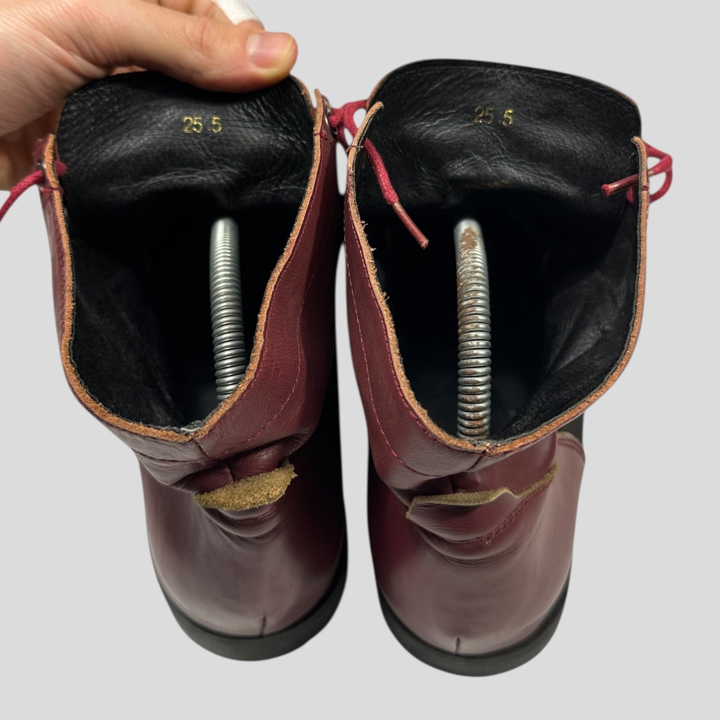 CDG Homme Plus FW10 Vibram Leather Bi-colour Boots - UK7/7.5