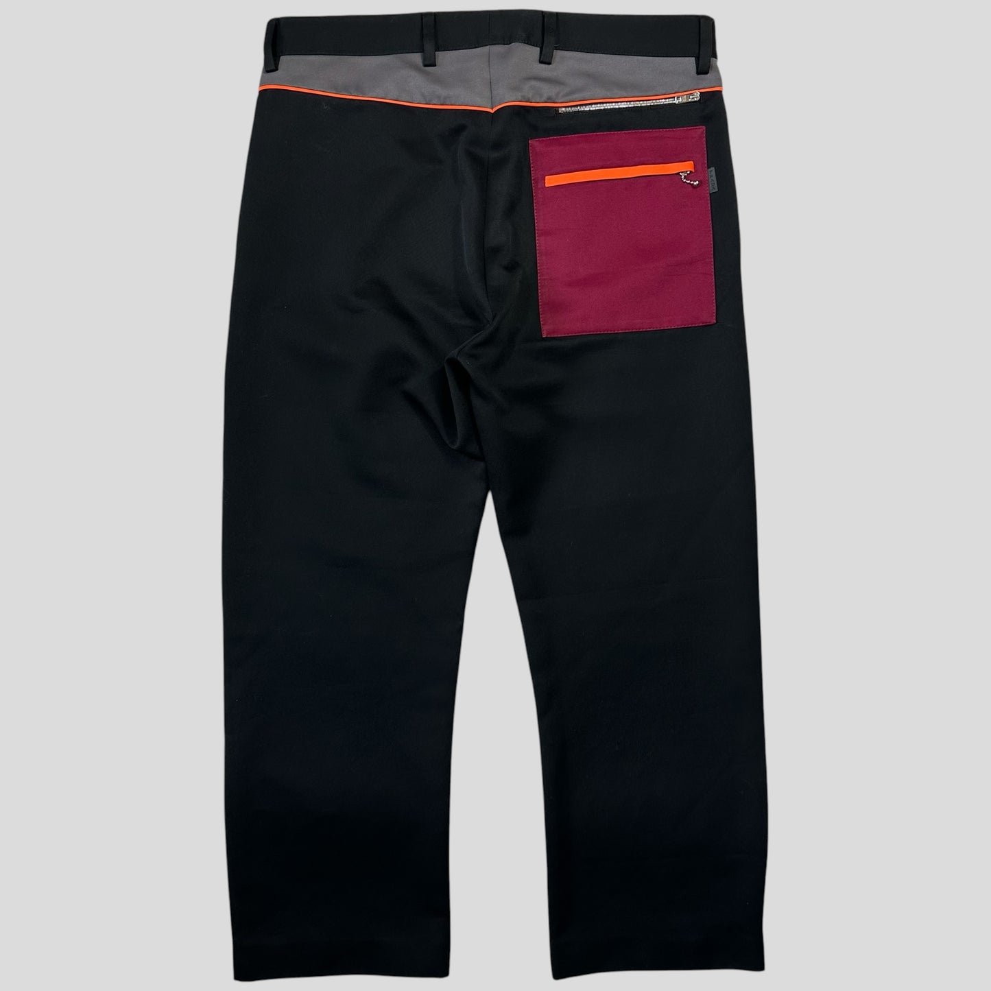 Prada Milano SS16 Runway Colourblock Technical Polyester  Trousers - IT48