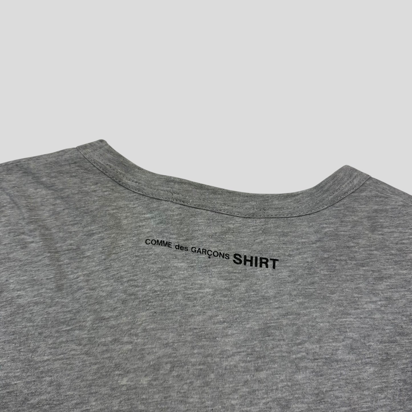 CDG SHIRT Mini Logo Cotton Grey T-shirt - M