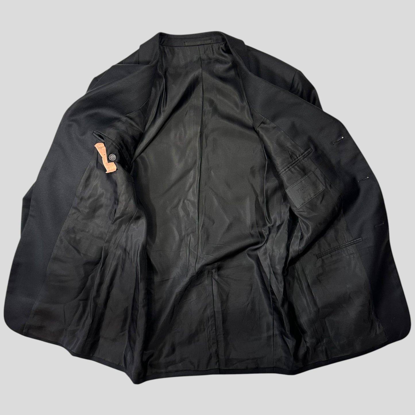 Prada 00’s Virgin Wool Black Suit Blazer + Trousers - IT50 (M/L)
