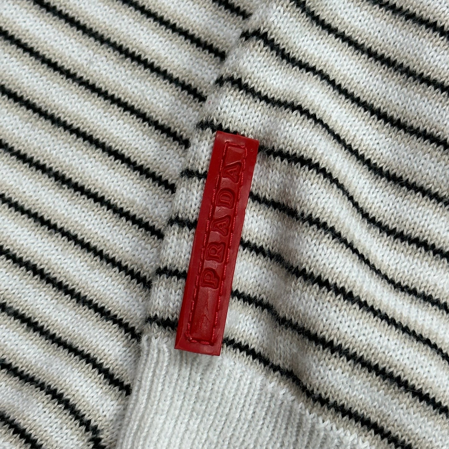 Prada Sport 2006 Striped Knitted Pullover - L