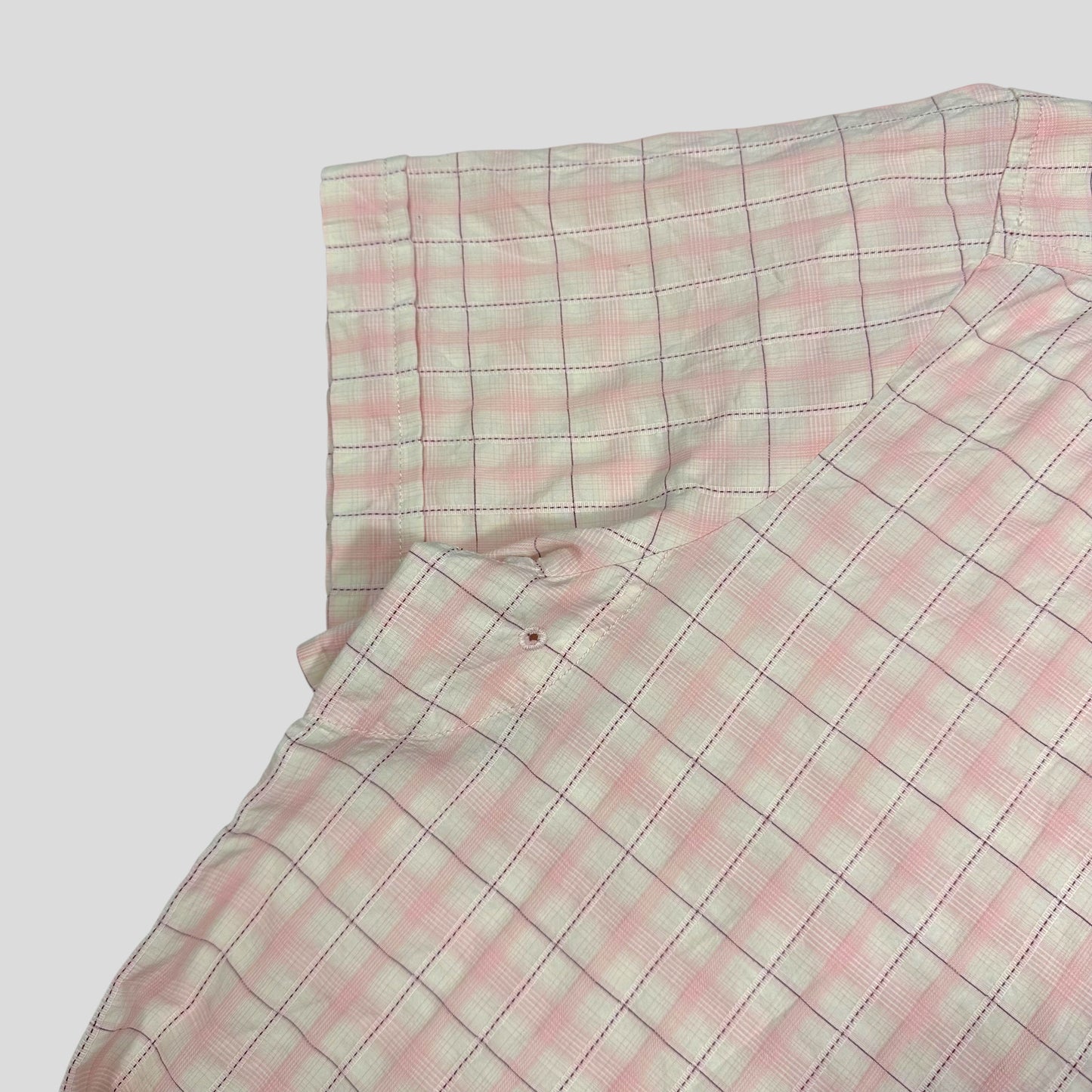 Prada Sport 00’s Pink Tartan Checker Ventilated Shirt - L/XL