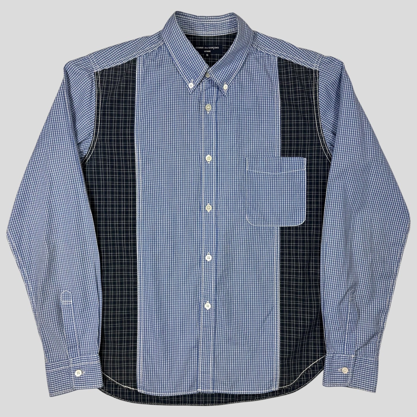 Comme Des Garçons Homme 2010 Multi Plaid Panelled Shirt - S/M