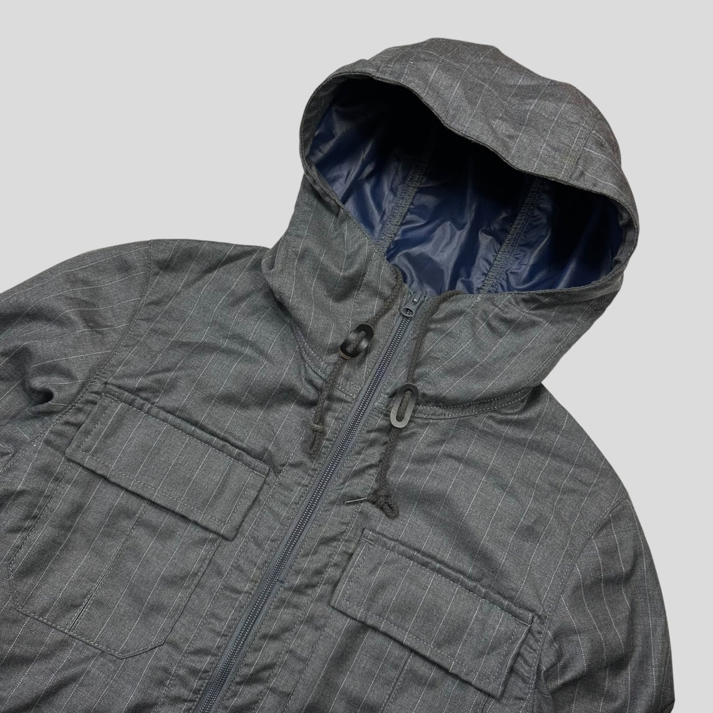 Comme Des Garçons Homme 2011 Pinstripe Weatherproof Wool Jacket - S