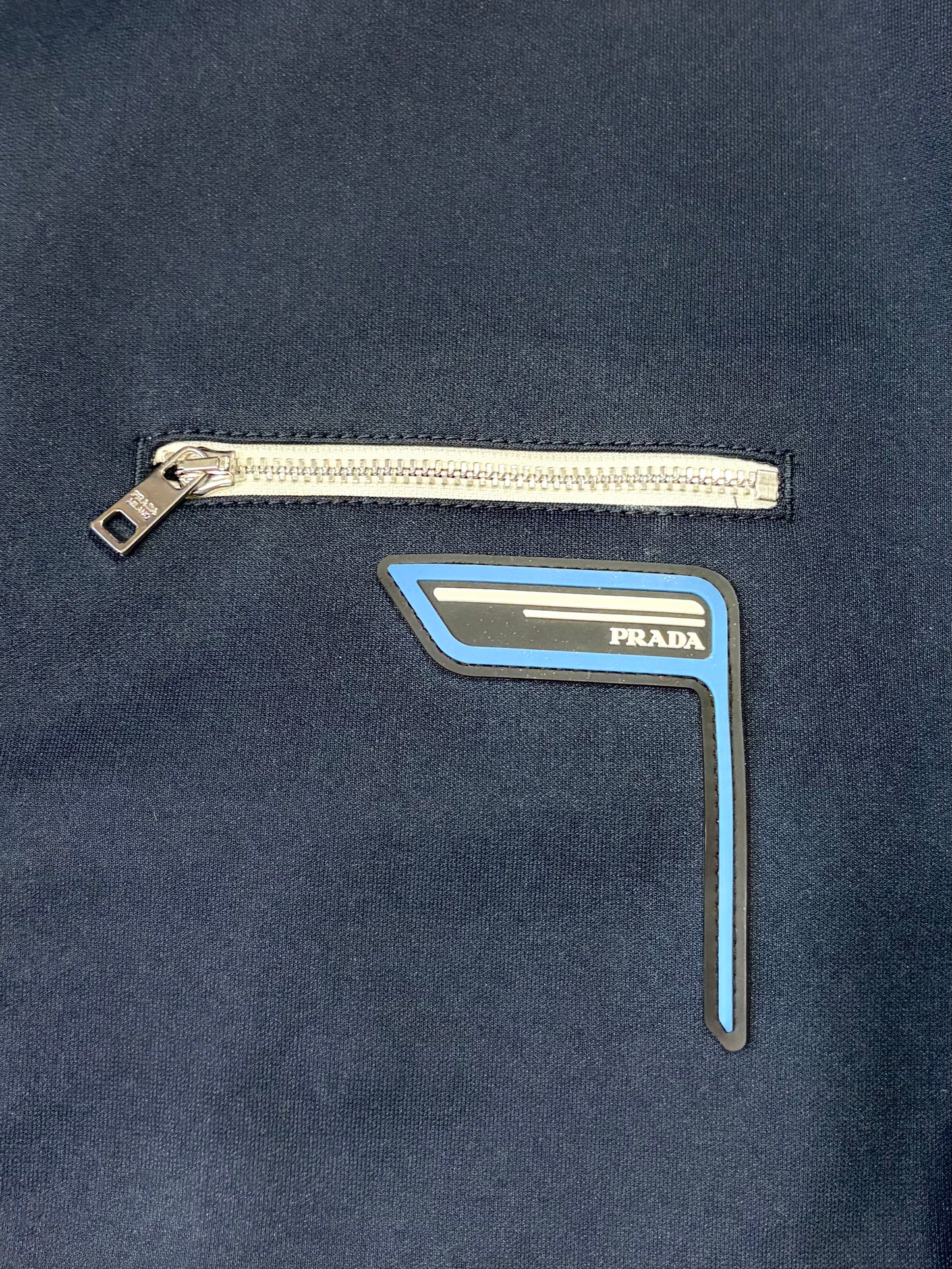 Prada 2018 Race Rubber Logo Contrast Stripe Blouson Jacket - IT52