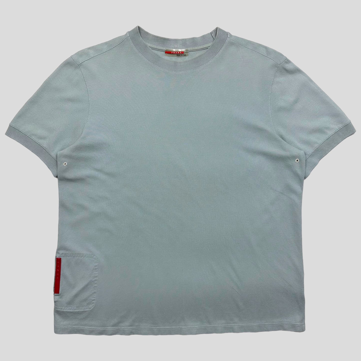 Prada Sport SS00 Baby Blue Stash Pocket Heavyweight T-shirt - M/L