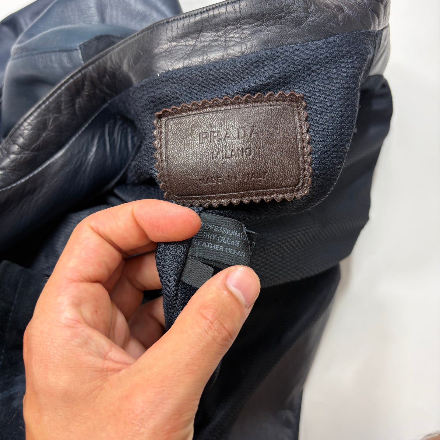 Prada Milano SS00 Runway Leather Racer Moto Jacket - S