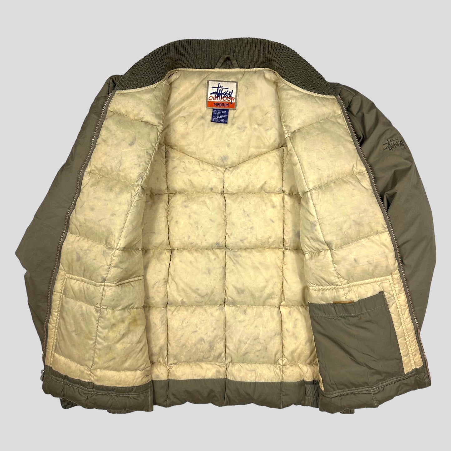 Stussy 90’s Outdoor Stock Logo Square Puffer - L