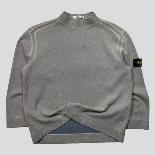 Stone Island 1999 Ribbed Cotton Crewneck - L/XL