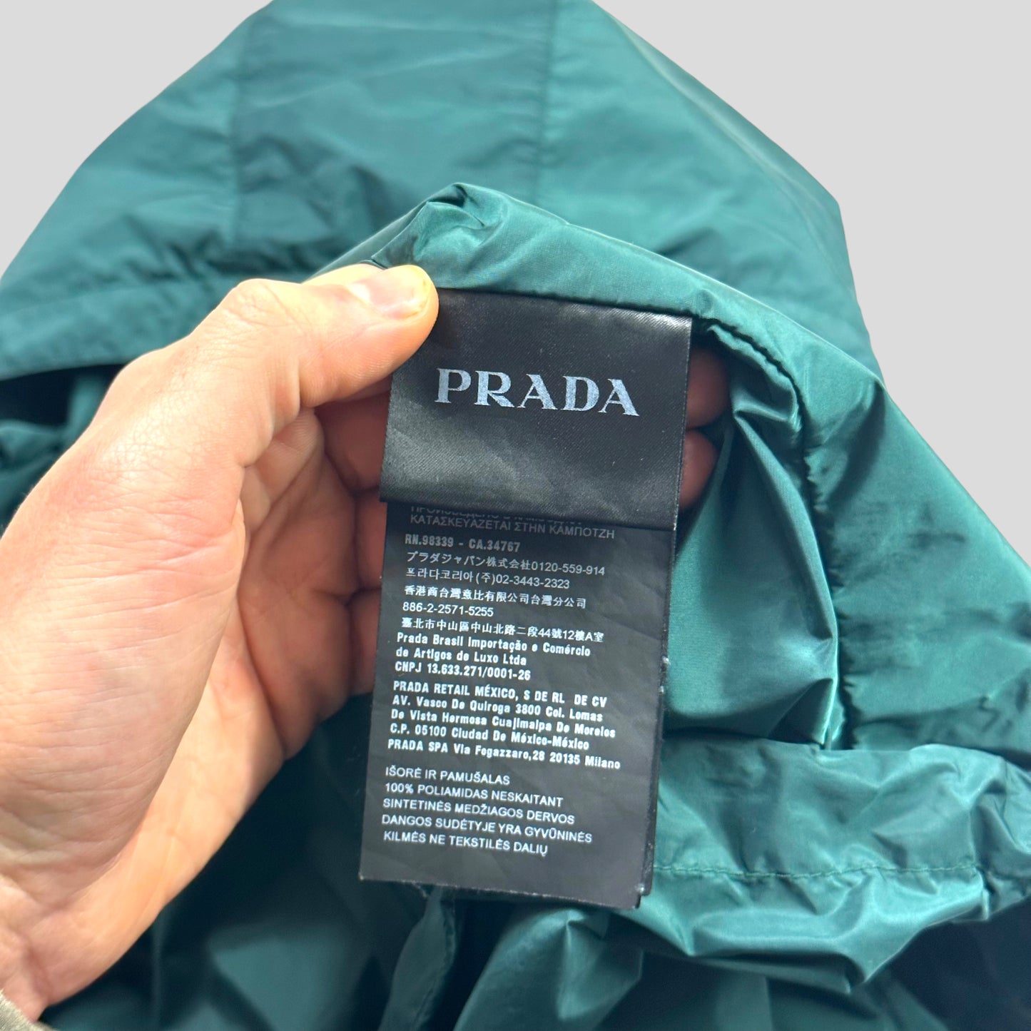 Prada Milano 2017 Nylon PU K-way Windbreaker Jacket - IT58 (XXL)