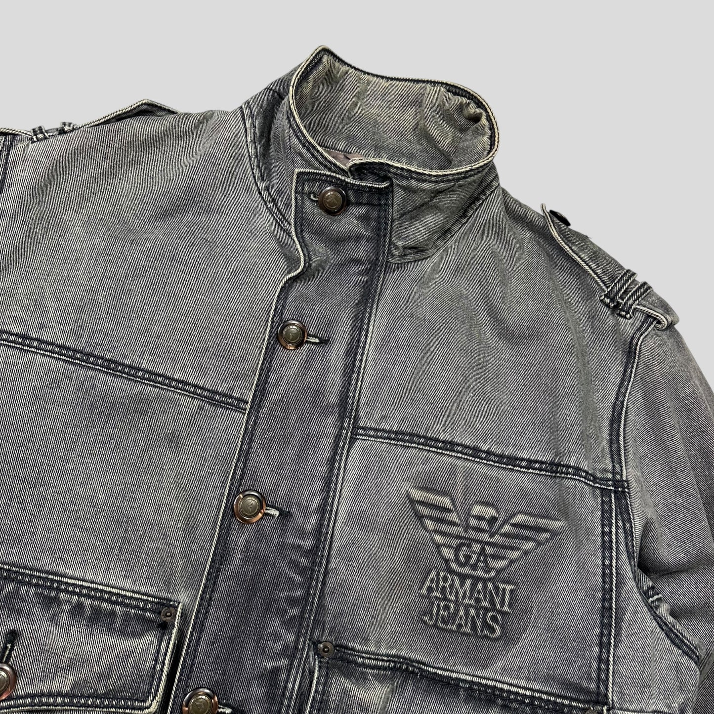 Armani Jeans 1991 Blanket Lined Heavy Cotton Work Jacket - L/XL