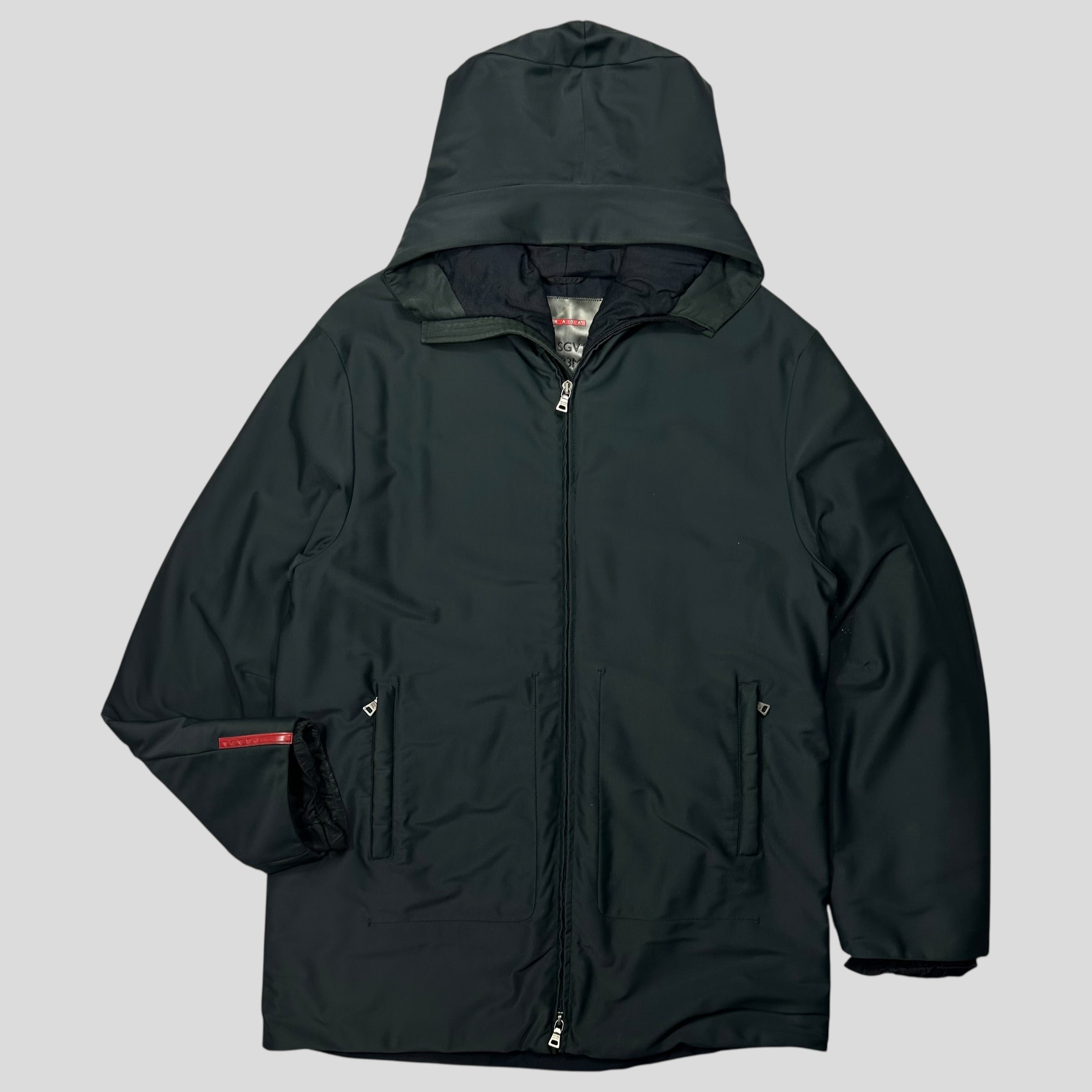 Prada Sport AW00 Beekeeper Hood Soft Touch Nylon Parka Jacket