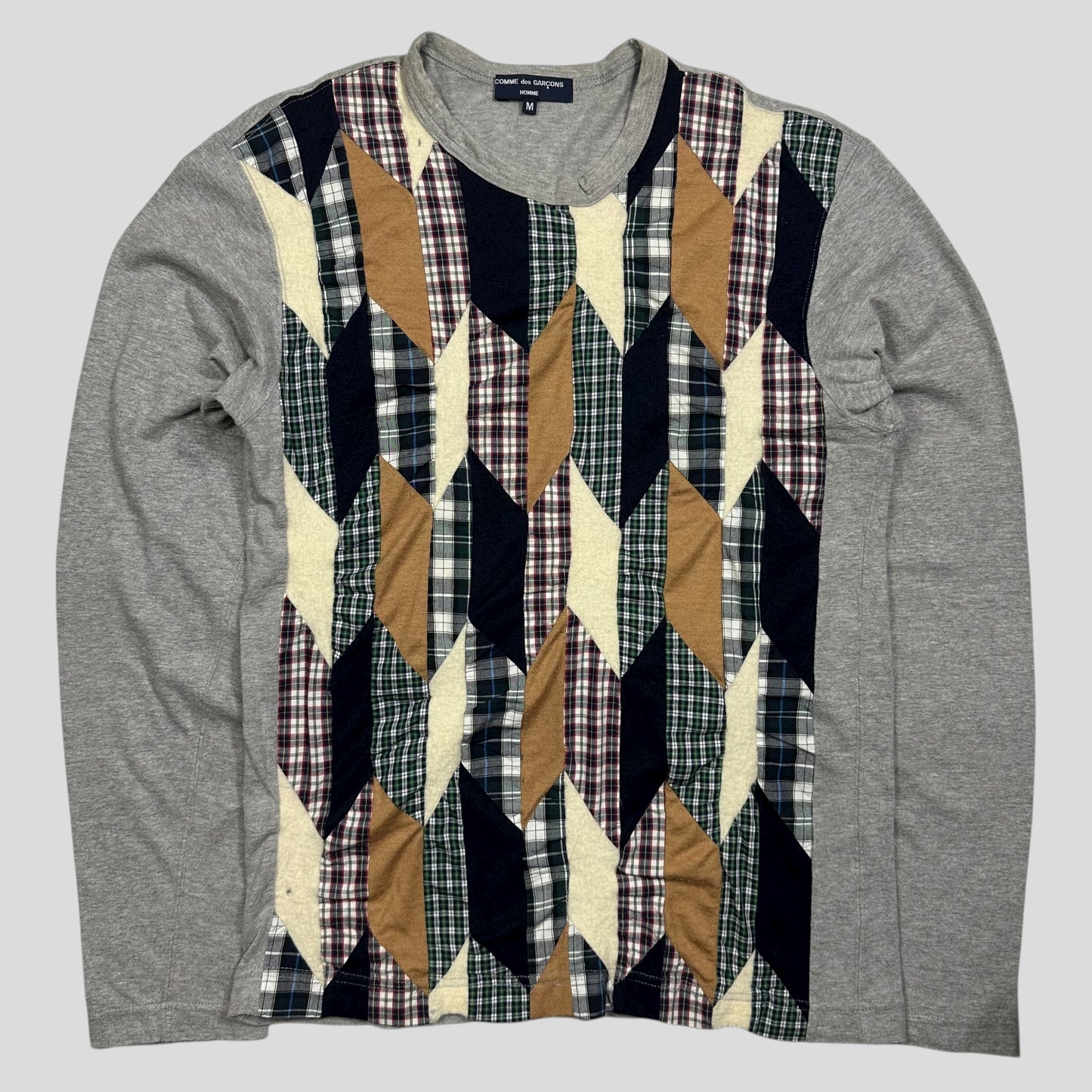 Comme Des Garçons Homme 00’s Reconstructed Plaid Longsleeve - S