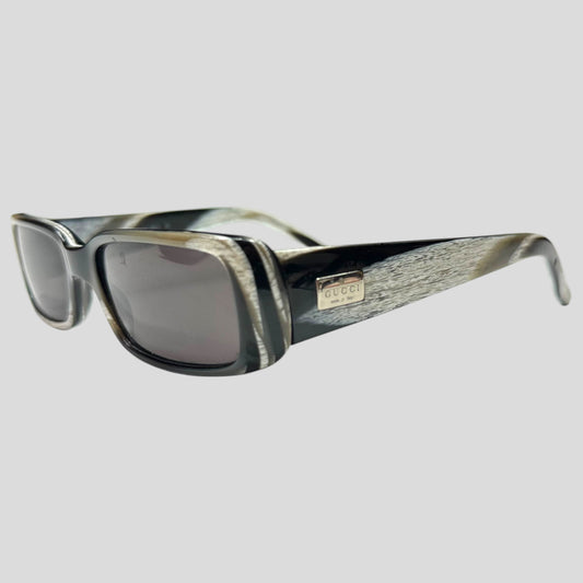 Gucci by Tom Ford 00’s Zebra Print GG Logo Square Sunglasses