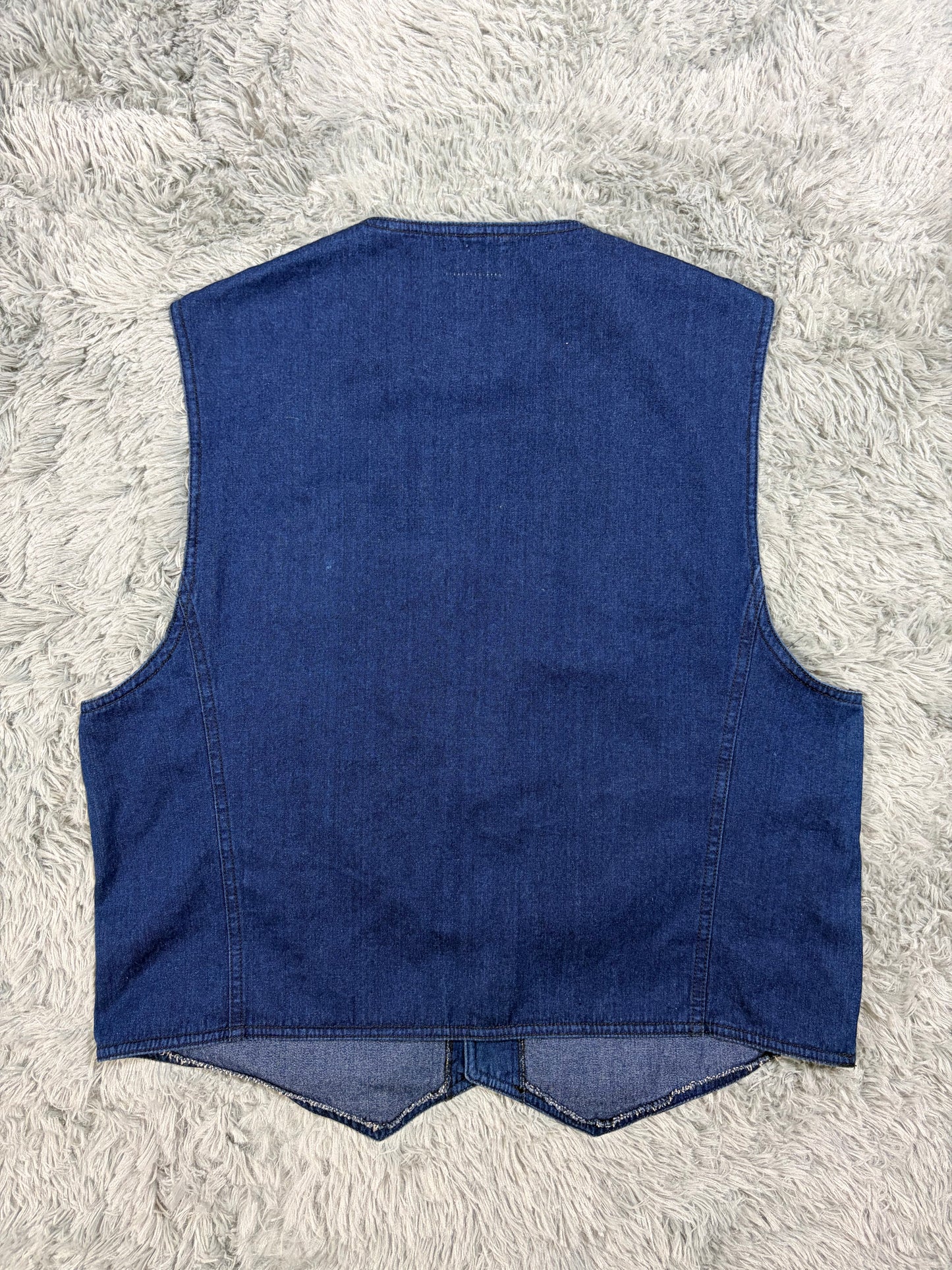 Gianni Versace 1992 Medusa Studded Indigo Denim Vest - IT50