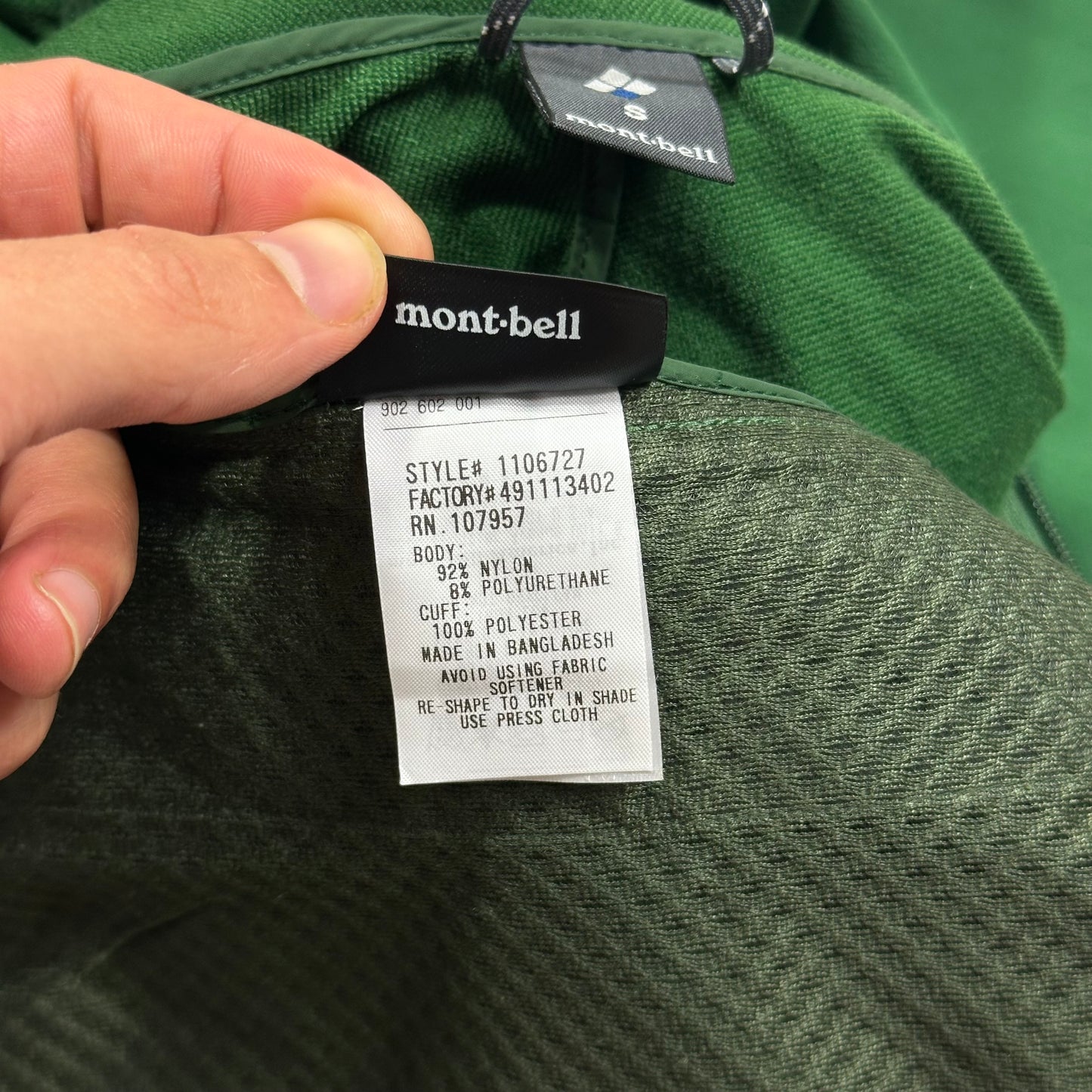 Montbell Green Climapro Softshell Jacket - S