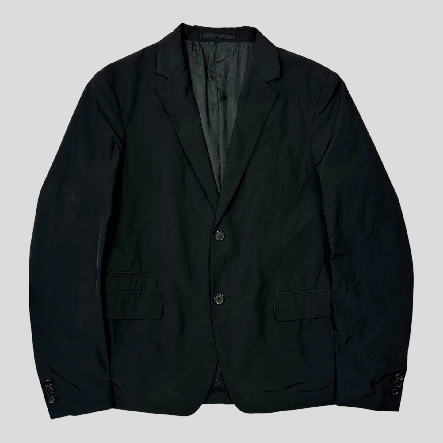 Prada 2017 Nylon Blazer Jacket with Removable Nylon Hood - IT50