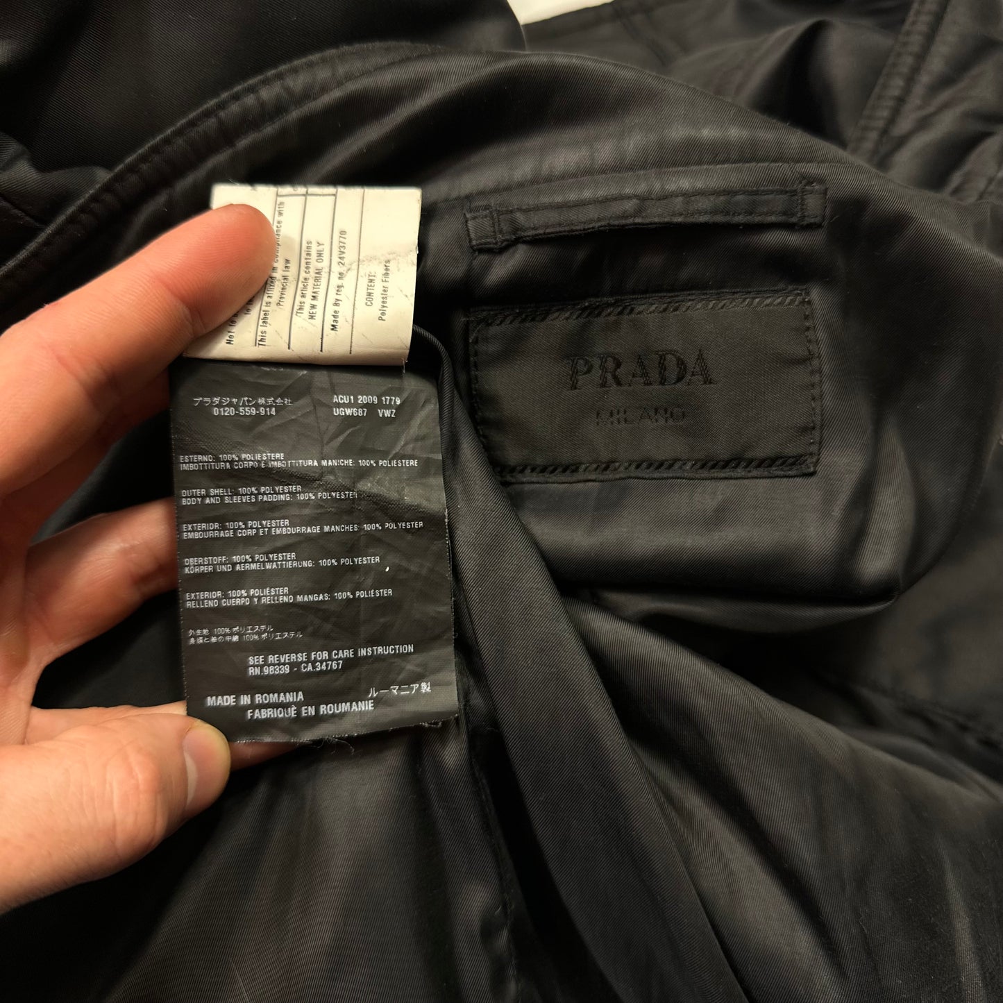 Prada Milano 2009 Inside-out Soft Polyester Moto Bomber Jacket - IT50 (M)