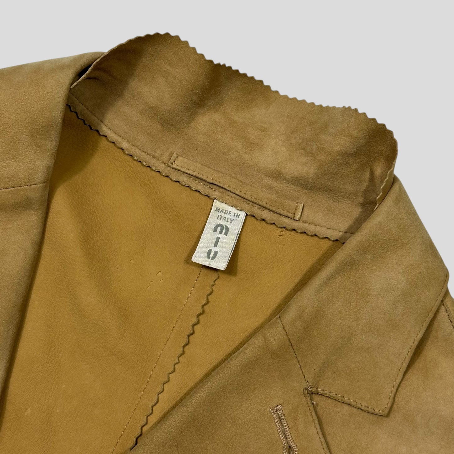 Miu Miu SS00 Suede Leather Blazer Jacket - IT50 (M)