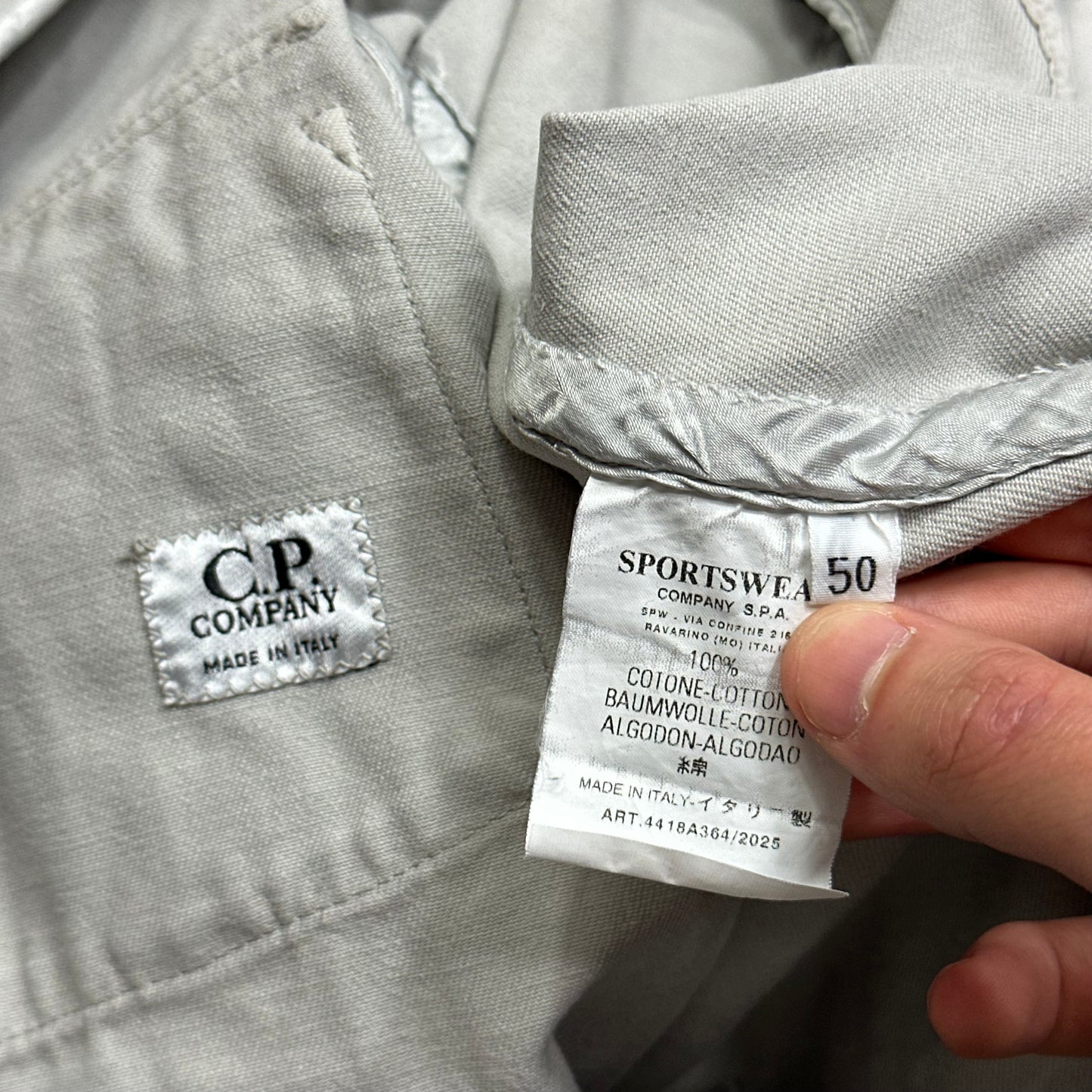 CP Company SS06 Grey Multipocket Cotton Work Jacket - IT50