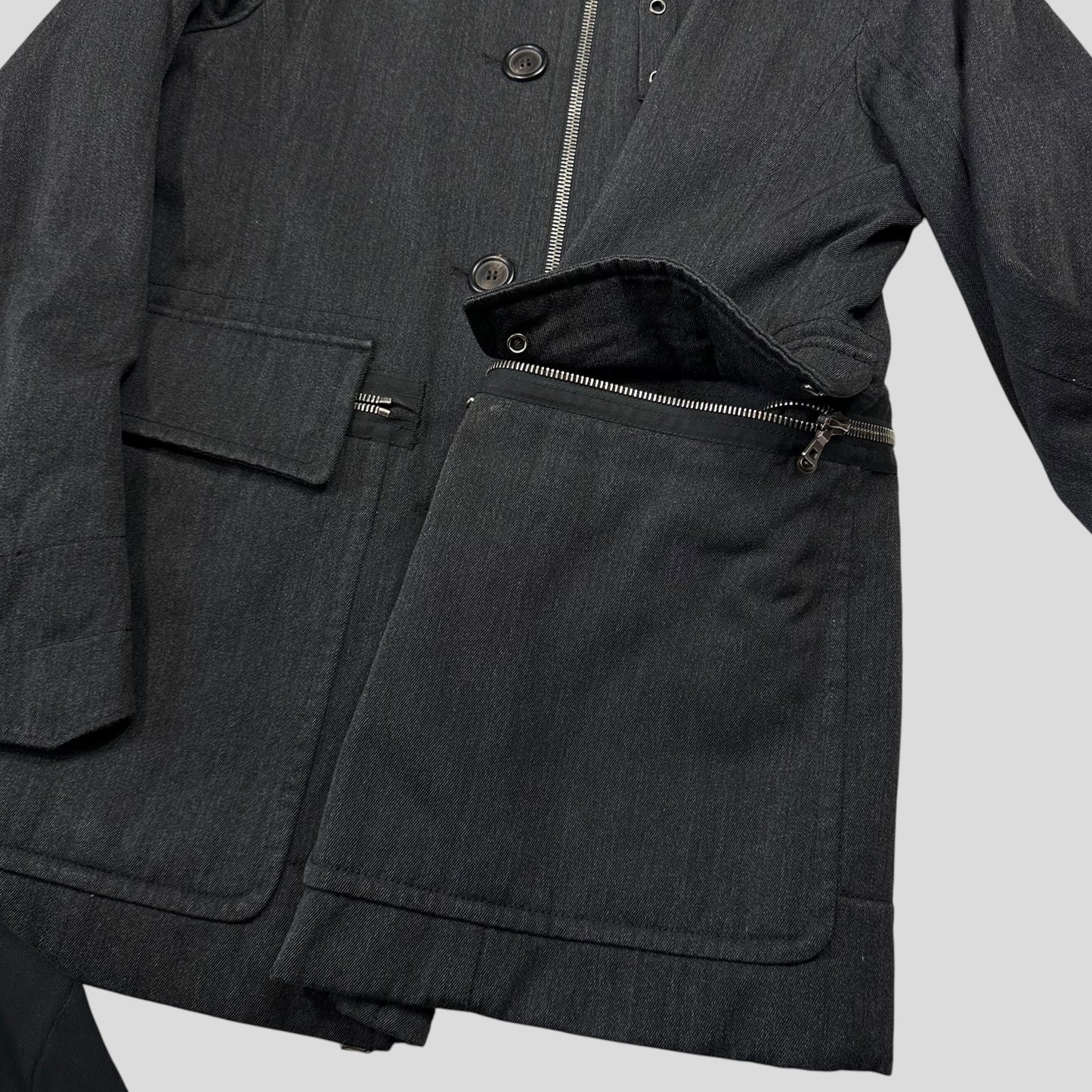 Prada Sport 00’s Technical Wool Sherpa Collar Overcoat - L