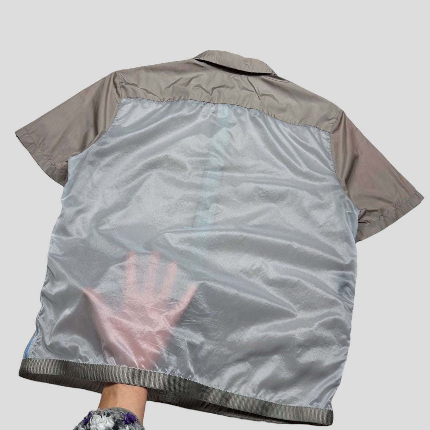 Prada Sport SS00 Transparent Panelled Gel Seam Nylon Shirt - M