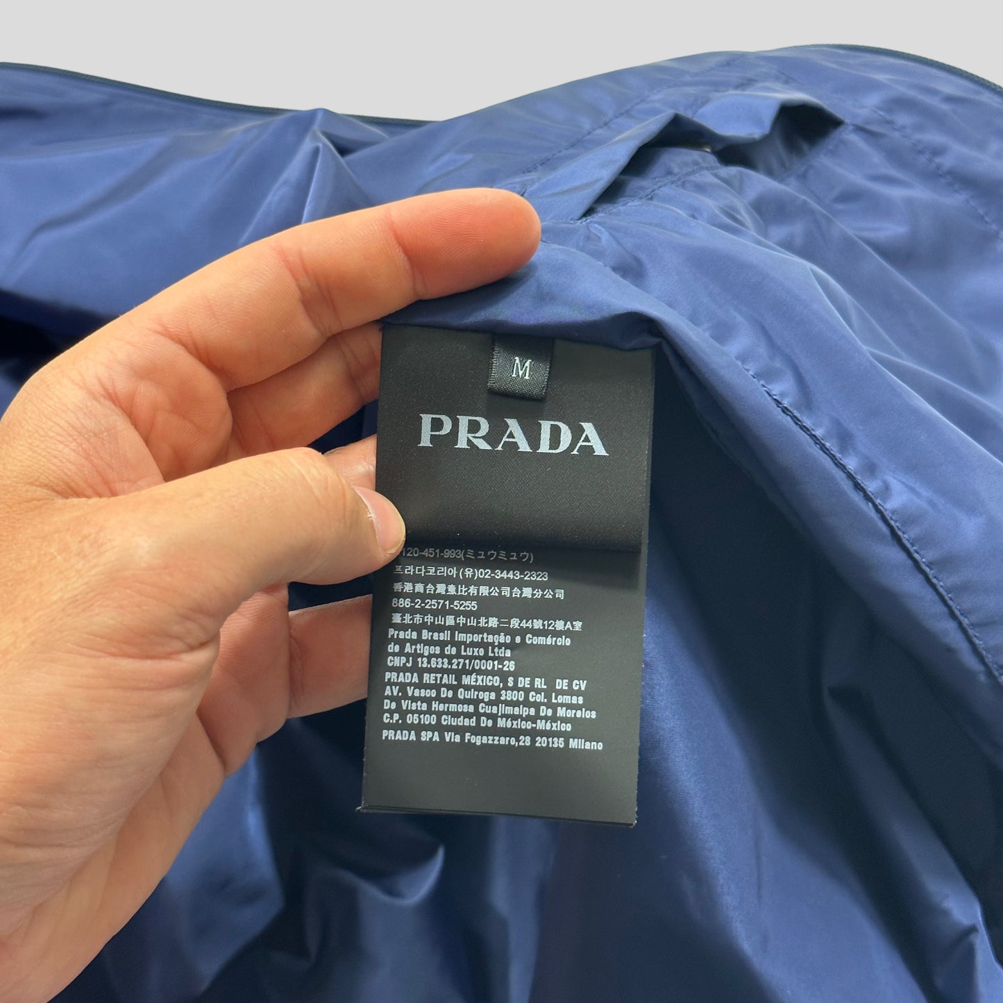 Prada Milano 2019 Laminated Nylon K-way Windbreaker - M